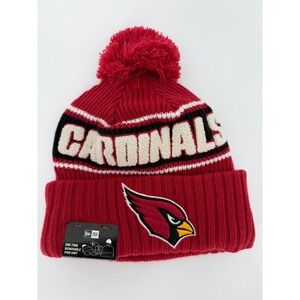 New Era Arizona Cardinals NFL Knit Pom Beanie Hat Red One Size Fits Most